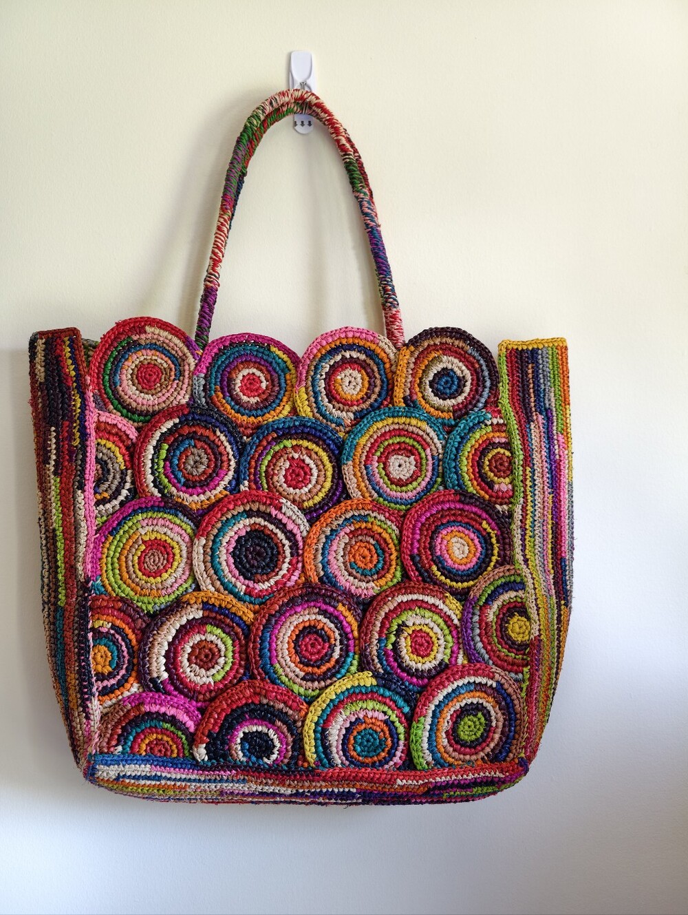 Handwoven Raffia Tote Bag Summer Beach Large Shoulder Bag
